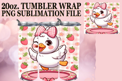 Bright Sublimation 20oz tumbler wrap, Cute Goose Product Image 1