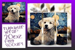 Abstract Dog Art Tumbler Wrap - 20oz Design Product Image 1