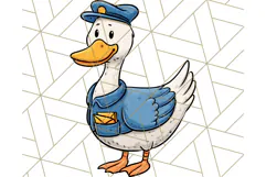 Goose Occupation Clipart PNG, Cute Job-Themed Graphics Product Image 4