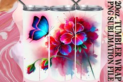 Serene reflections 20oz tumbler wrap, Butterfly Product Image 1