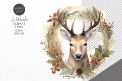 Christmas clipart, Reindeer clipart, Winter clipart Product Image 1