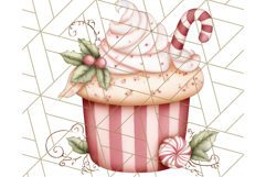 Christmas Cake Clipart PNG, Cottagecore Holiday Desserts Product Image 4