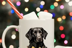 Black Retriever Christmas PNG Instant Download,Christmas Dog Product Image 7