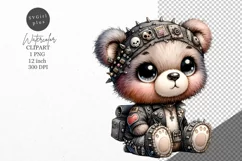 Bear clipart, Punk clipart, Cute animals clipart Product Image 1