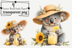 Summer Beach Clipart Watercolor PNG Product Image 1
