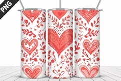 Lovely Hearts Tumbler Design | Valentine's Day Tumbler Wrap Product Image 4