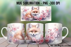Vintage Fox Mug Wrap Sublimation I 11oz Mug Sublimati Product Image 1