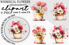Whimsical Flowers Clipart Product Image 1