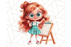 Teacher at Work Clipart, Teaching PNG, School Graphics Product Image 16