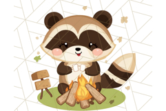 Camping Animals PNG, Forest Critters Campfire Clipart Product Image 4