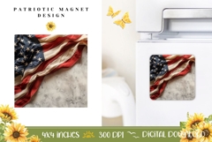 American Flag Magnet Design, Patriotic Magnet Template Product Image 1