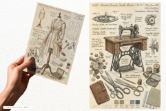 Ephemera Sewing Junk Journal Pages - Junk Journal Pack Product Image 4