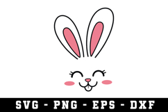 Bunny Ear &amp; Face SVG | SVG Cut files | Cricut Product Image 1