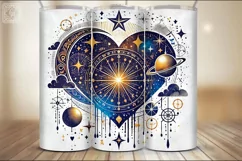 Celestial Love Tumbler Sublimation, 20 oz Tumbler Wrap Product Image 3