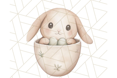 Spring Bunnies PNG Watercolor Bunny Clipart, Pastel Easter Product Image 3