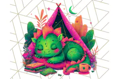 Cute Fantasy Dragon Clipart PNG, Bold Baby Dragon Clip Art Product Image 4