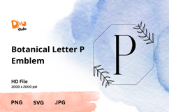 Botanical Letter Emblem Monogram - Elegant Nature Product Image 1