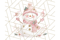 Pastel Snowman Clipart PNG, Cute Soft Winter Graphics Product Image 4