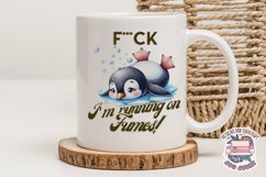 Tired Penguin Sarcasm Sublimation design Funny Quote Animal Product Image 2