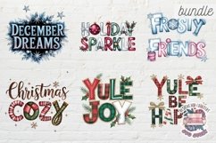 Christmas Clipart Quotes BUNDLE 79 PNG festive Holiday Product Image 4