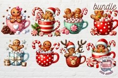 Christmas Gingerbread Mans bundle 61 PNG Sublimation Coffee Product Image 7