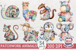 Cute Animals Patchwork Sublimation Bundle 37 PNG Kid Product Image 4