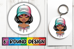 Bright Moments Round Design PNG, Black Woman Product Image 1
