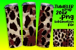 Sleek 20oz Leopard Pattern Sublimation Wraps Product Image 1