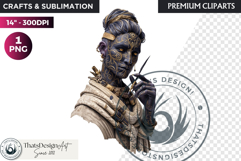 Mystic Mage Portrait Fantasy Sorcerer &amp; Wizard PNG Clipart Product Image 1