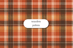 Rustic Orange Plaid Seamless Pattern Digital Paper Product Image 1