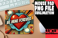 Cozy Mouse Pad Sublimation Ideas, 3D Heart Product Image 1