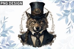 Victorian Wolf Sublimation PNG Design Product Image 1