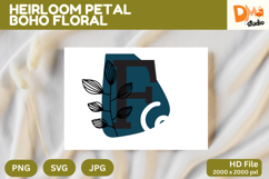 Heirloom Petal Boho Floral Monogram Product Image 1