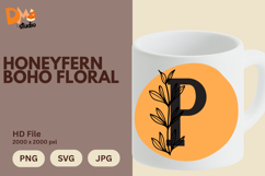Honeyfern Boho Floral Monogram Product Image 1