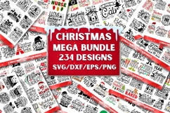 234 Christmas SVG Mega Bundle, Christmas Quotes SVG Bundle. Product Image 1