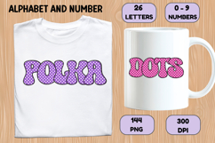 Polka Dots Alphabet Letters &amp; Numbers Clipart PNG 300DPI Product Image 6
