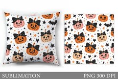 Cute Pumpkin Pillow Design. Cute Halloween Sublimation Product Image 1
