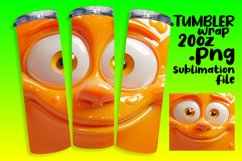 Joyful Emoji Cartoon Tumbler Design - Sublimation 20oz Product Image 1