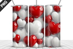 Valentines Love Skinny Tumbler PNG Wrap| Valentines Tumbler Product Image 5