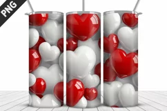 Valentines Love Skinny Tumbler PNG Wrap| Valentines Tumbler Product Image 5