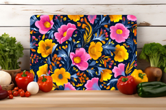 Watercolor Colorful Floral Cutting Board | Cutting Board png Product Image 2