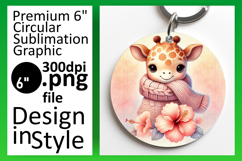 Cute Circle Coaster PNG Artwork , Cute Animals Product Image 1