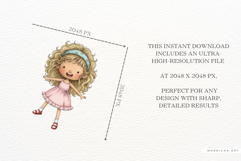 Summer Whimsical Girl Clipart Product Image 6