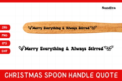 Christmas Wooden Spoon Handle Quotes SVG - Merry Everything Product Image 1