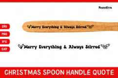 Christmas Wooden Spoon Handle Quotes SVG - Merry Everything Product Image 1
