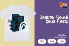 Horizon Flower Boho Floral Monogram Product Image 1
