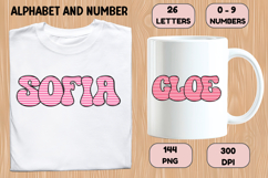 Stripes Alphabet Letters &amp; Numbers Clipart PNG 300DI Product Image 6