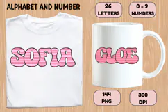 Stripes Alphabet Letters & Numbers Clipart PNG 300DI Product Image 6