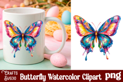 Butterfly Flowers Clipart Bundle Sublimation png Butterfly Product Image 5