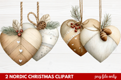 2 Nordic Christmas Clipart | Scandinavian Holiday PNG Product Image 1